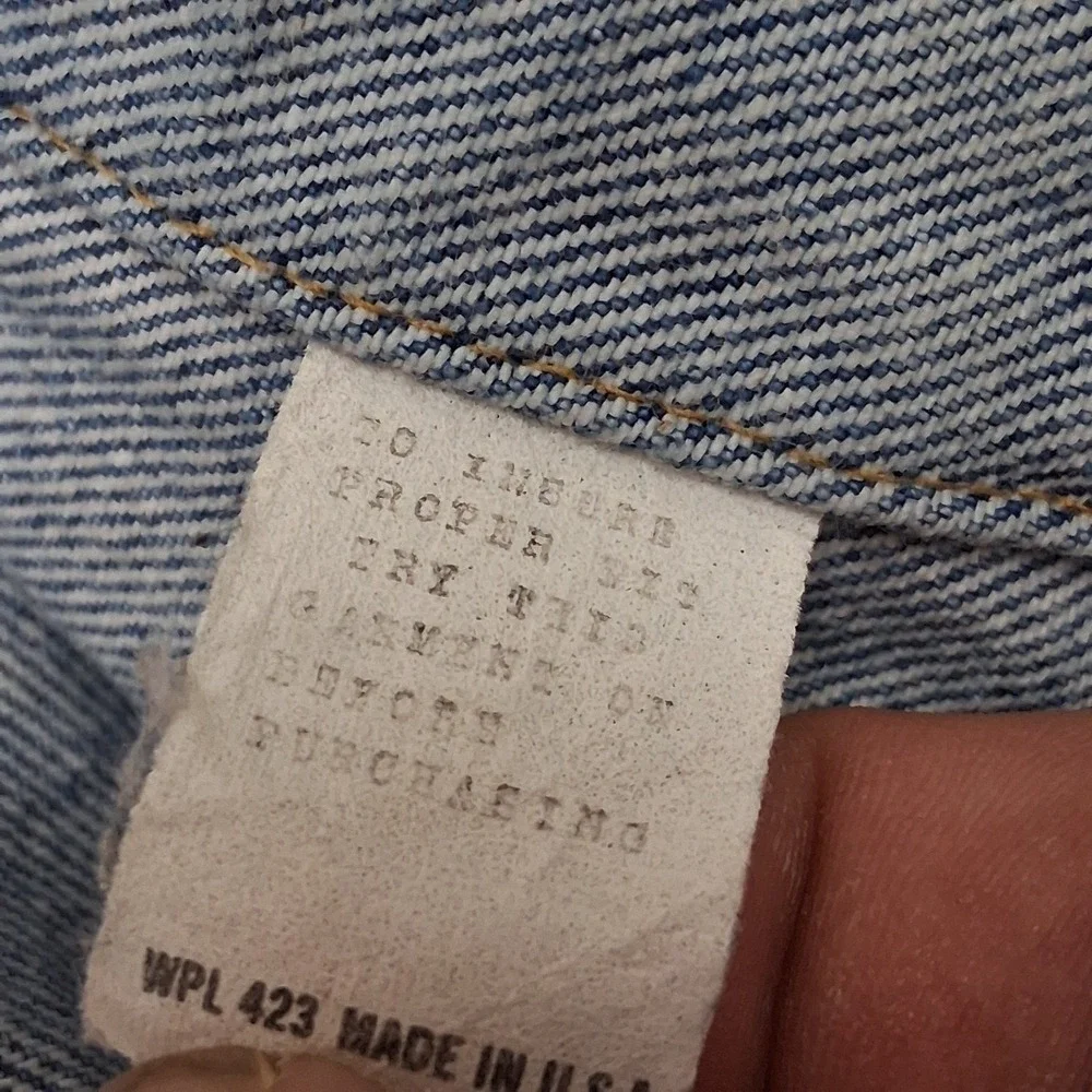 Vintage 80s Levis 71506 0214 Trucker Type 3 Denim Jacket Size 40 Made in USA
